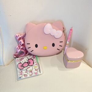 Hello Kitty Pink Heart Bag Set